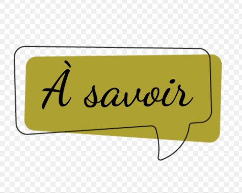 BON A SAVOIR....
